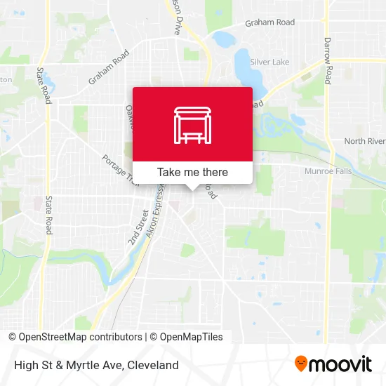High St & Myrtle Ave map