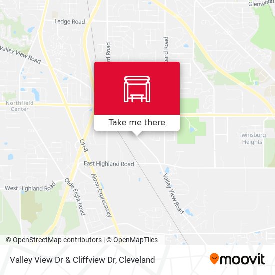 Valley View Dr & Cliffview Dr map