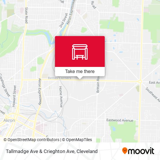 Tallmadge Ave & Crieghton Ave map
