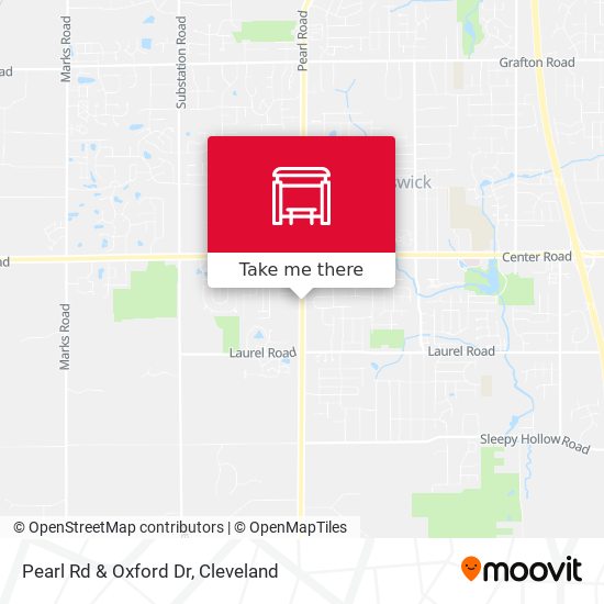 Pearl Rd & Oxford Dr map