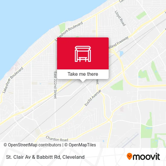 Mapa de St. Clair Av & Babbitt Rd