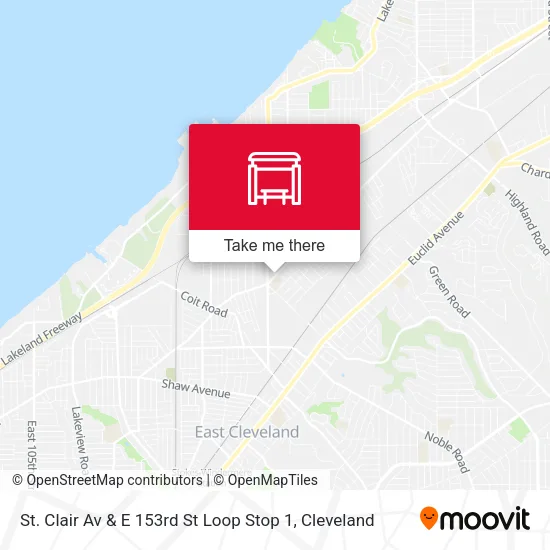 St. Clair Av & E 153rd St Loop Stop 1 map