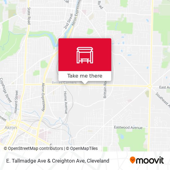 Mapa de E. Tallmadge Ave & Creighton Ave