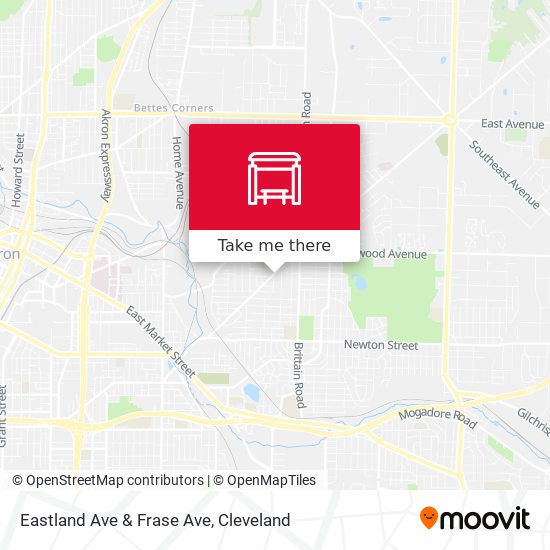Eastland Ave & Frase Ave map