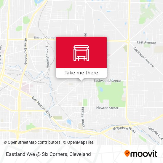 Eastland Ave @ Six Corners map
