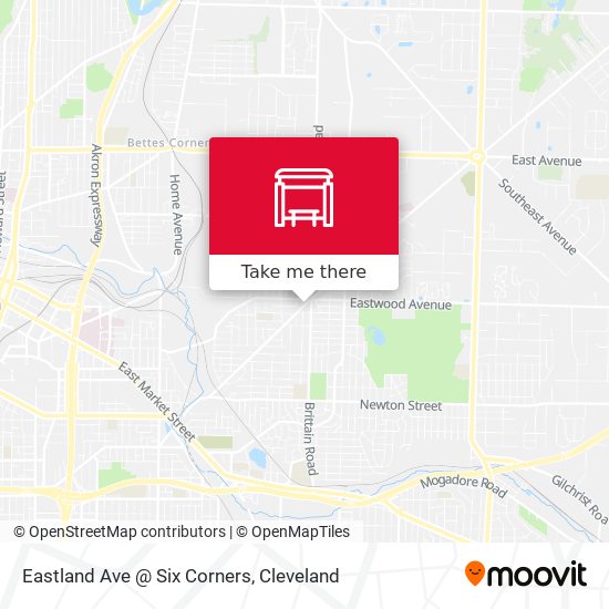 Eastland Ave @ Six Corners map