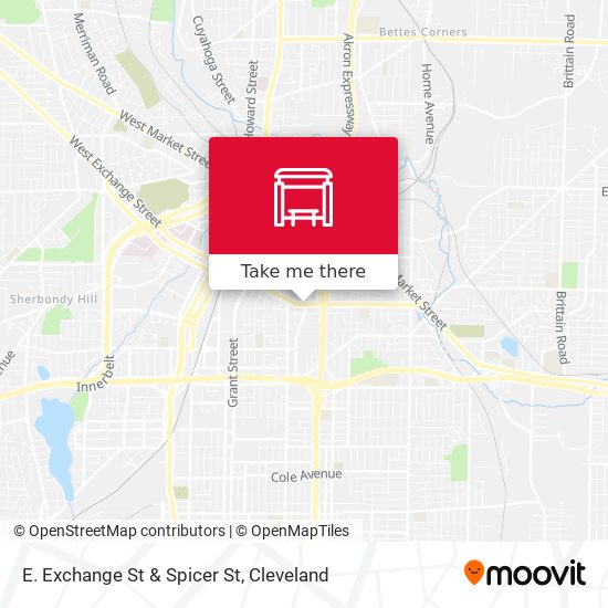 E. Exchange St & Spicer St map