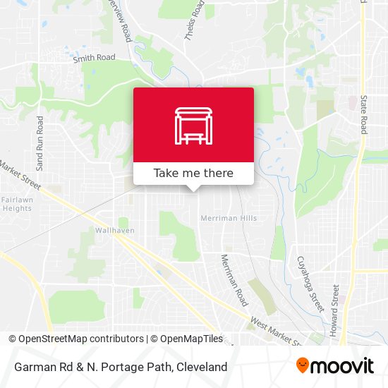 Garman Rd & N. Portage Path map