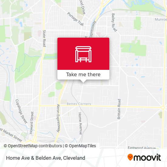 Home Ave & Belden Ave map