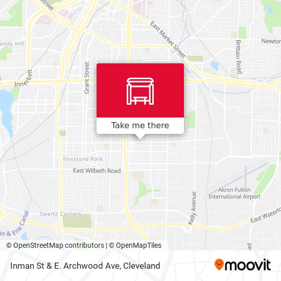 Inman St & E. Archwood Ave map