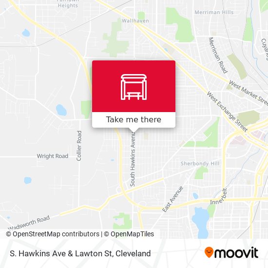 S. Hawkins Ave & Lawton St map