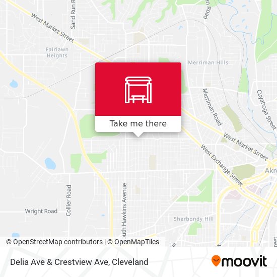 Delia Ave & Crestview Ave map