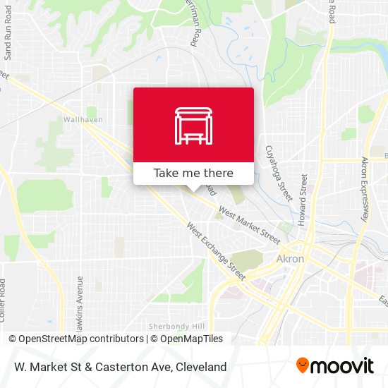 W. Market St & Casterton Ave map
