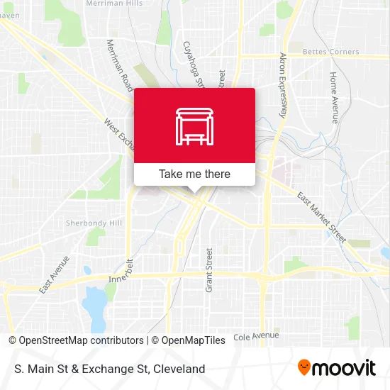 Mapa de S. Main St & Exchange St