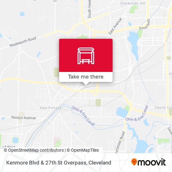 Kenmore Blvd  & 27th St Overpass map