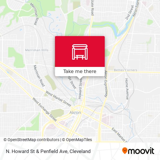 N. Howard St & Penfield Ave map