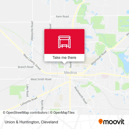 Union & Huntington map