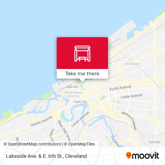Lakeside Ave. & E. 6th St. map