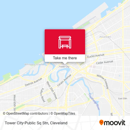 Tower City-Public Sq Stn map