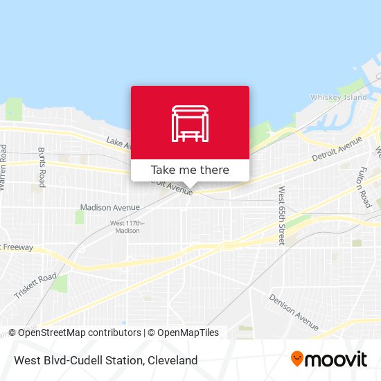 West Blvd-Cudell Station map