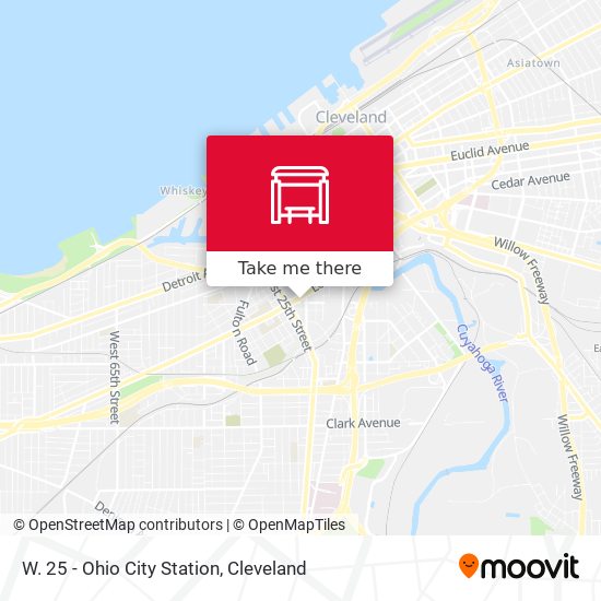 W. 25 - Ohio City Station map