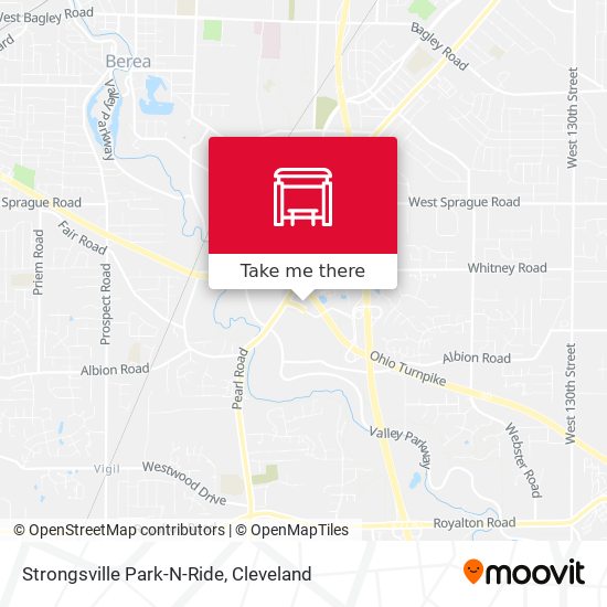 Strongsville Park-N-Ride map