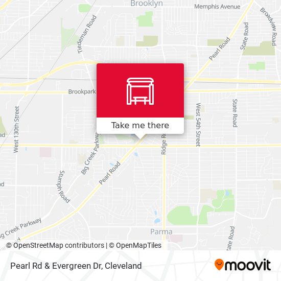 Pearl Rd & Evergreen Dr map