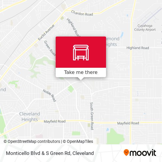 Monticello Blvd & S Green Rd map