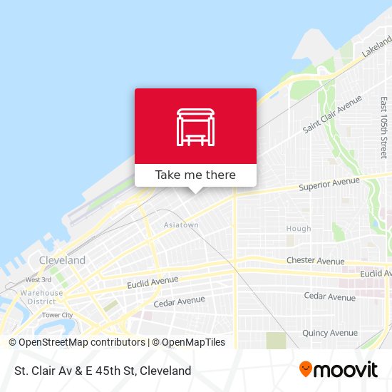 Mapa de St. Clair Av & E 45th St