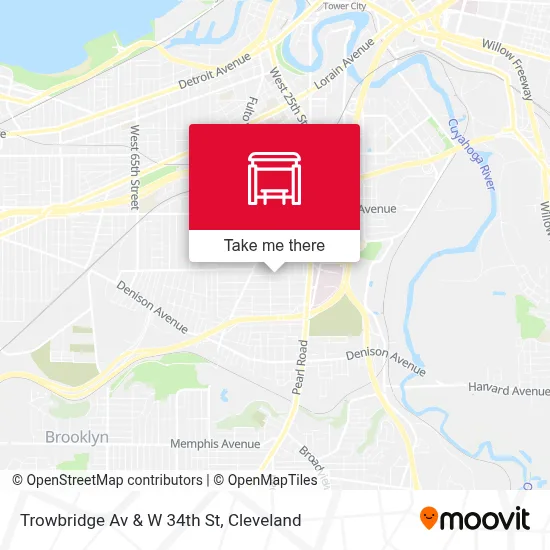 Trowbridge Av & W 34th St map