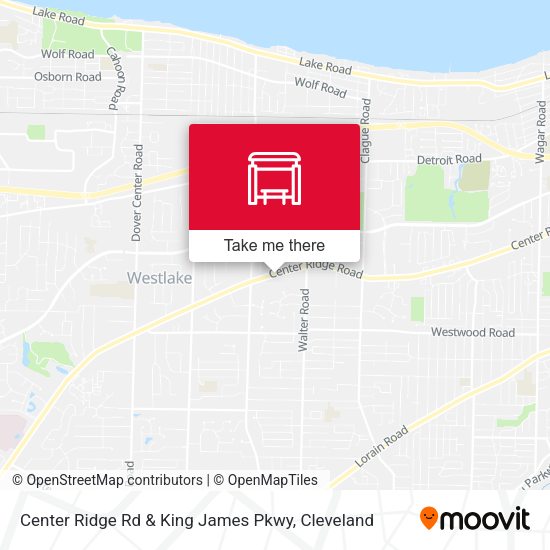 Center Ridge Rd & King James Pkwy map
