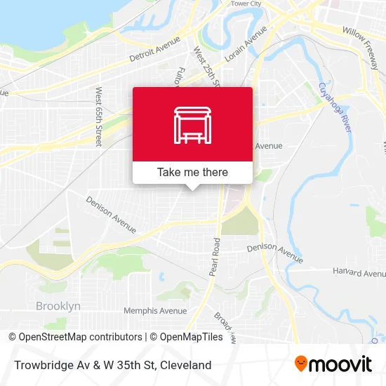 Trowbridge Av & W 35th St map