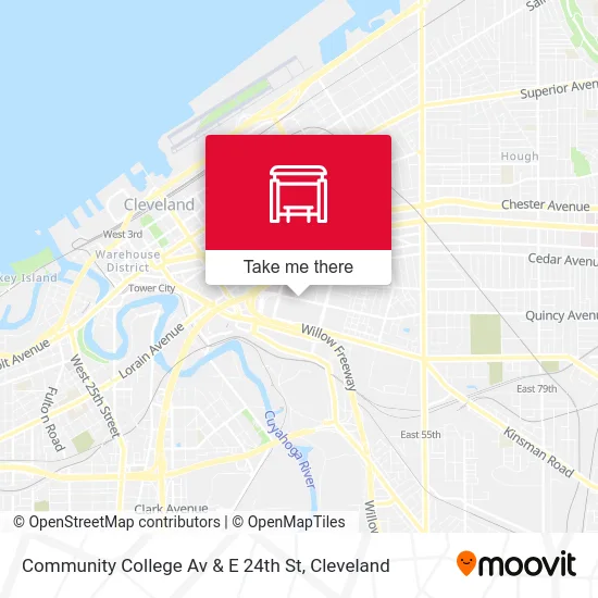 Community College Av & E 24th St map
