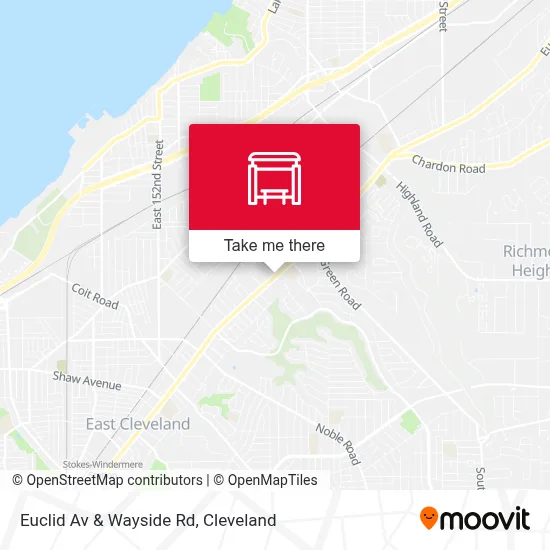 Euclid Av & Wayside Rd map