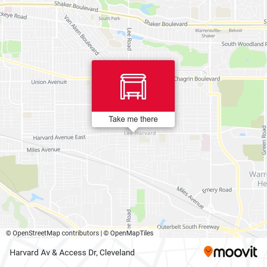 Harvard Av & Access Dr map