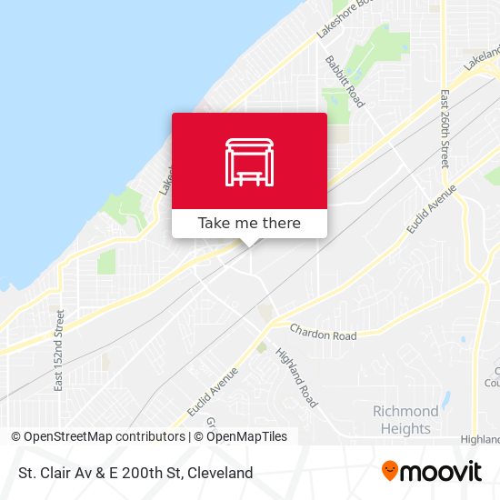 St. Clair Av & E 200th St map
