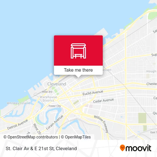 Mapa de St. Clair Av & E 21st St