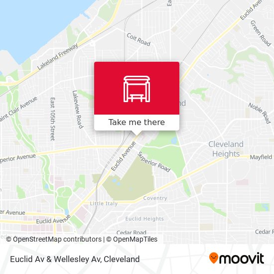 Euclid Av & Wellesley Av map