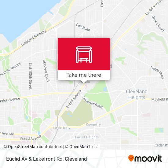 Euclid Av & Lakefront Rd map