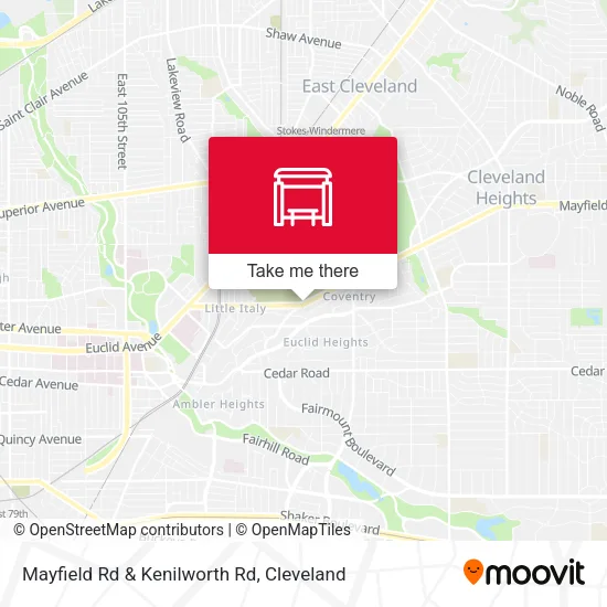Mayfield Rd & Kenilworth Rd map