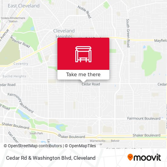 Cedar Rd & Washington Blvd map