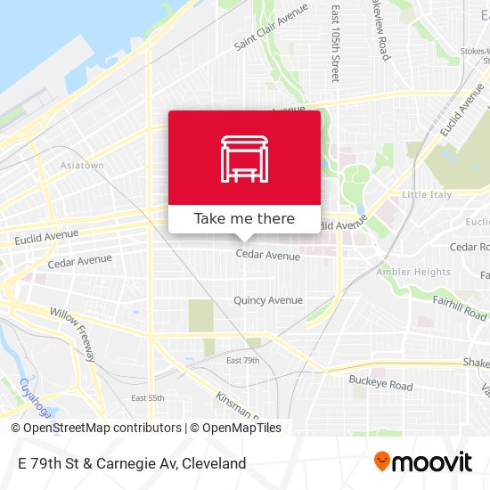 Mapa de E 79th St & Carnegie Av