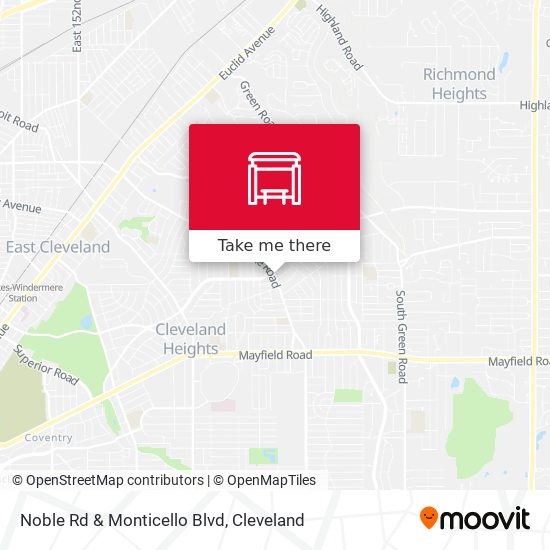 Noble Rd & Monticello Blvd map