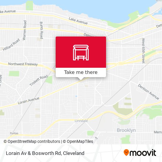 Lorain Av & Bosworth Rd map