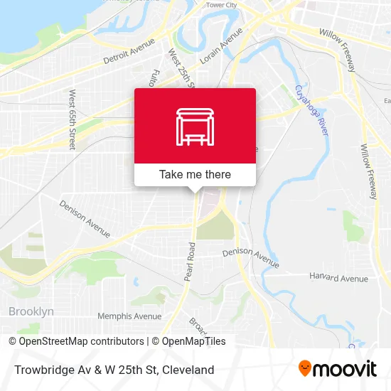 Trowbridge Av & W 25th St map