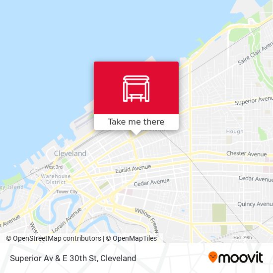 Mapa de Superior Av & E 30th St