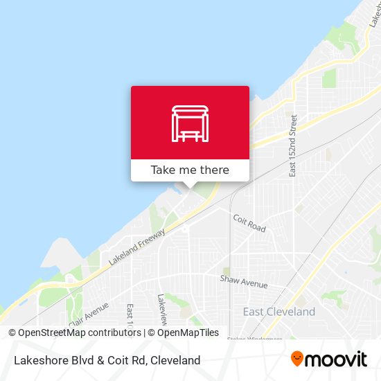 Lakeshore Blvd & Coit Rd map