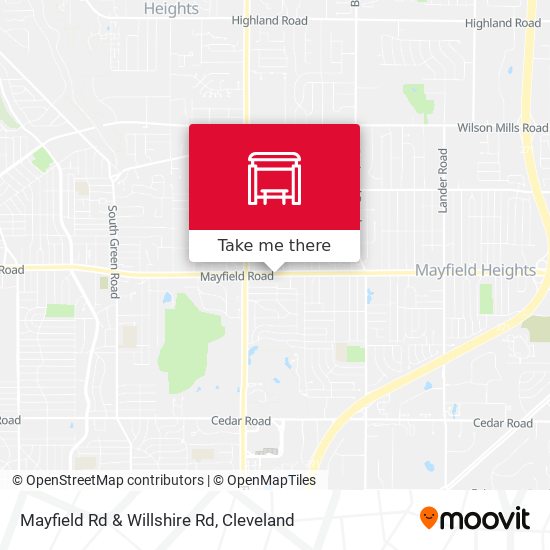 Mayfield Rd & Willshire Rd map