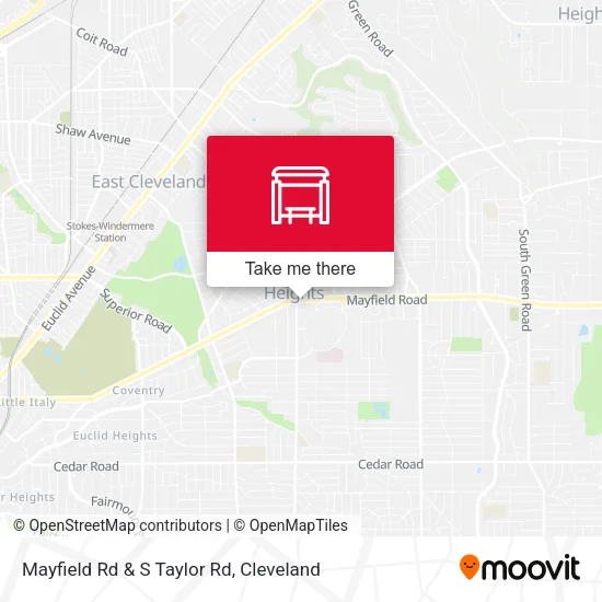 Mayfield Rd & S Taylor Rd map