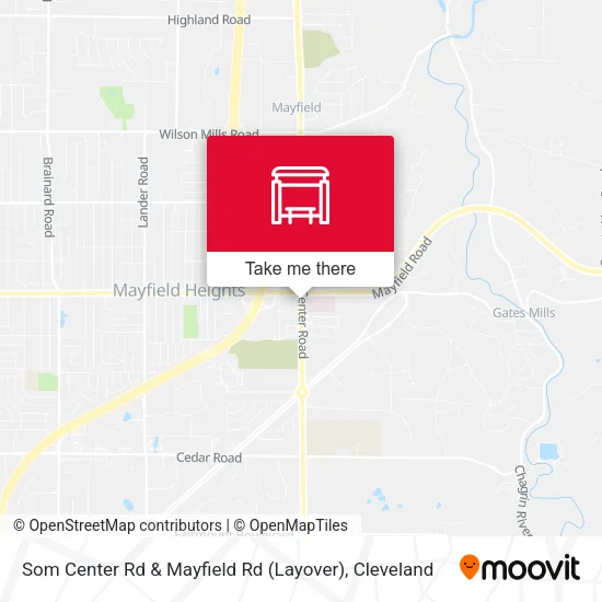 Mapa de Som Center Rd & Mayfield Rd (Layover)
